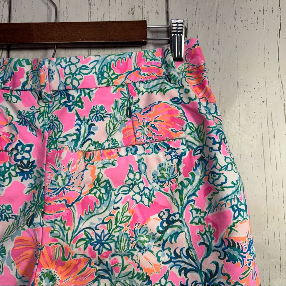 Lilly Pulitzer Gretchen High Rise Shorts Tropical Floral Vibrant Colorful Summer - Picture 9 of 15